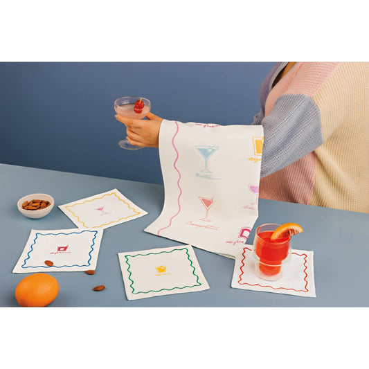 Danica Jubilee - Happy Hour Cocktail Napkins Set of 4 - Jennie Dots