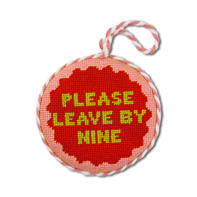 Furbish Studio - Needlepoint Ornament - Leave by Nine - Jennie Dots