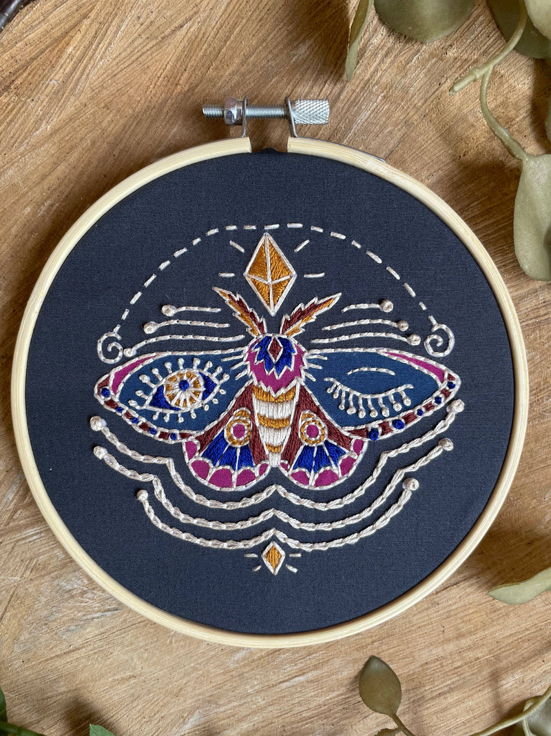 Tangled Up In Hue - DIY Stitch Kit -  Winking Moth Embroidery Kit - Jennie Dots 