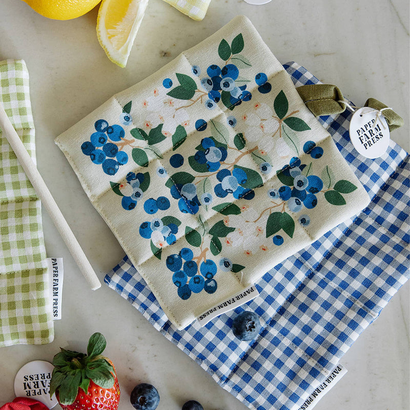 Paper Farm Press - Blueberry Field Pot Holder Set