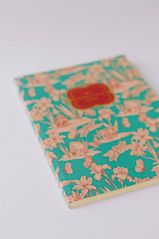 Good Juju Ink - Fairy House Toile Softcover Notebook - Blue