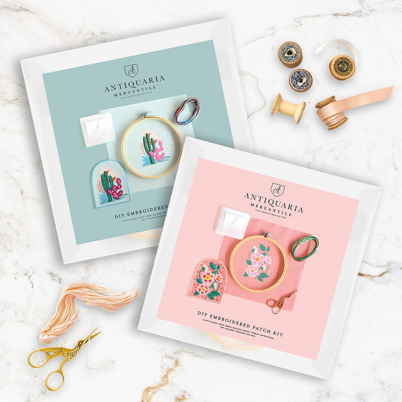 DIY Kit: Cactus Embroidery Patch Kit - Jennie Dots 
