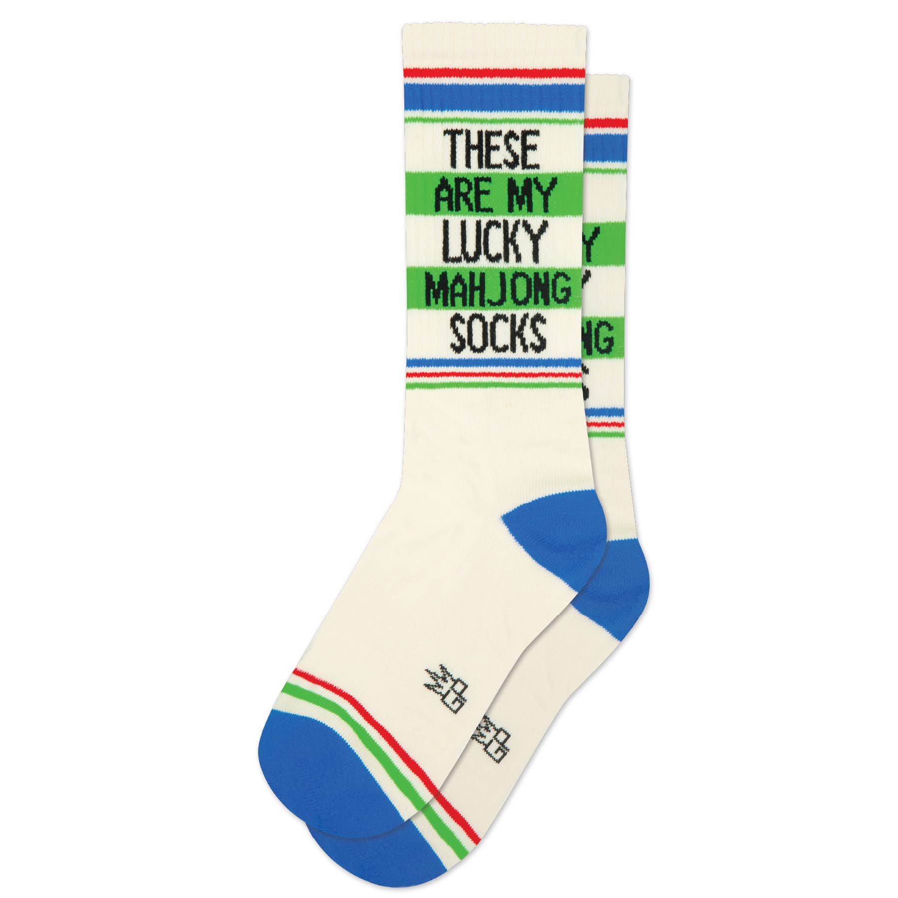 Gumball Poodle - These Are My Lucky Mahjong Socks Gym Crew Socks - Jennie Dots 