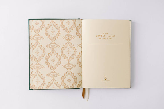 Good Juju Ink - Golden Thistle Bookcloth Hardcover Notebook - Jennie Dots