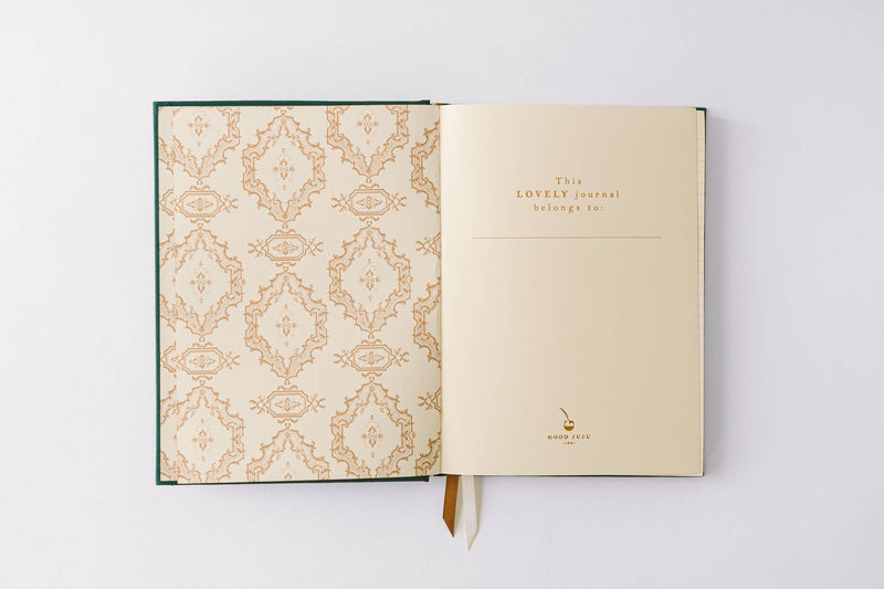 Good Juju Ink - Golden Thistle Bookcloth Hardcover Notebook - Jennie Dots