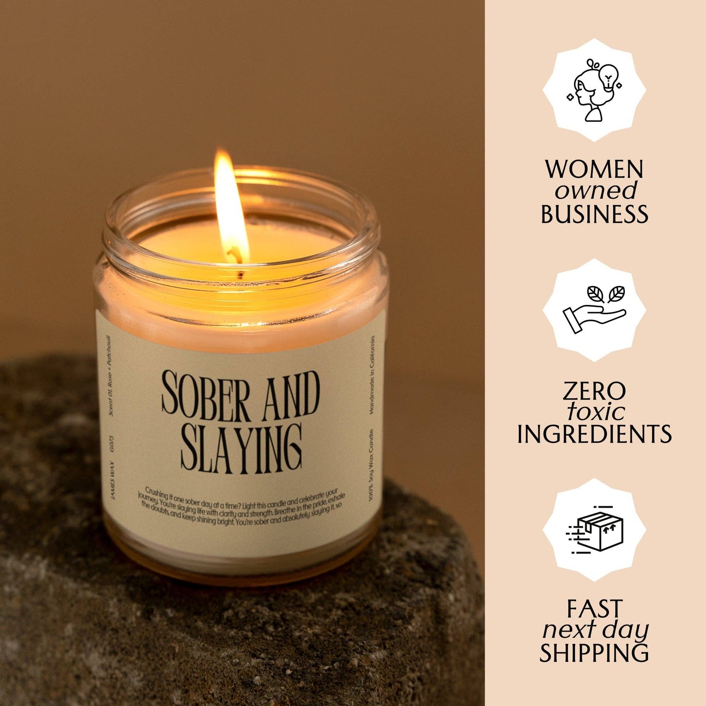 “Sober and Slaying” Candle