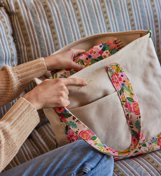 Rifle Paper Co. - Garden Party Canvas Carry All Tote Bag - Jennie Dots
