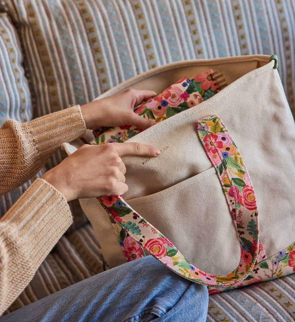 Rifle Paper Co. - Garden Party Canvas Carry All Tote Bag - Jennie Dots