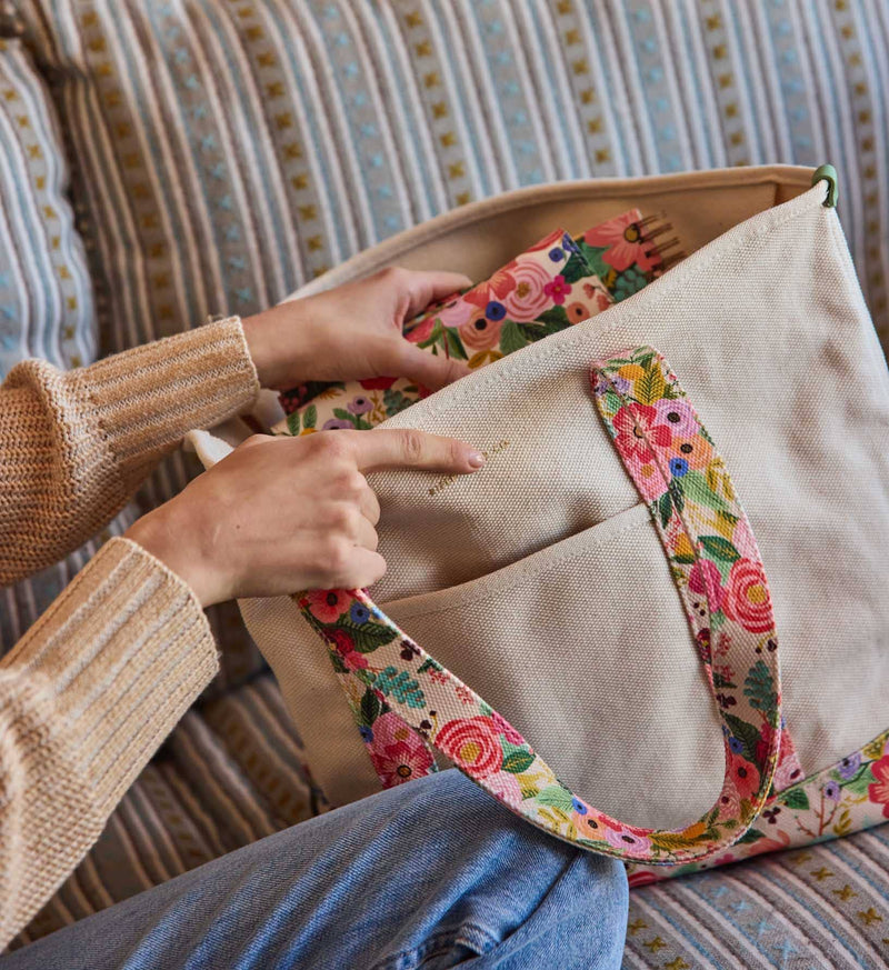 Rifle Paper Co. - Garden Party Canvas Carry All Tote Bag - Jennie Dots
