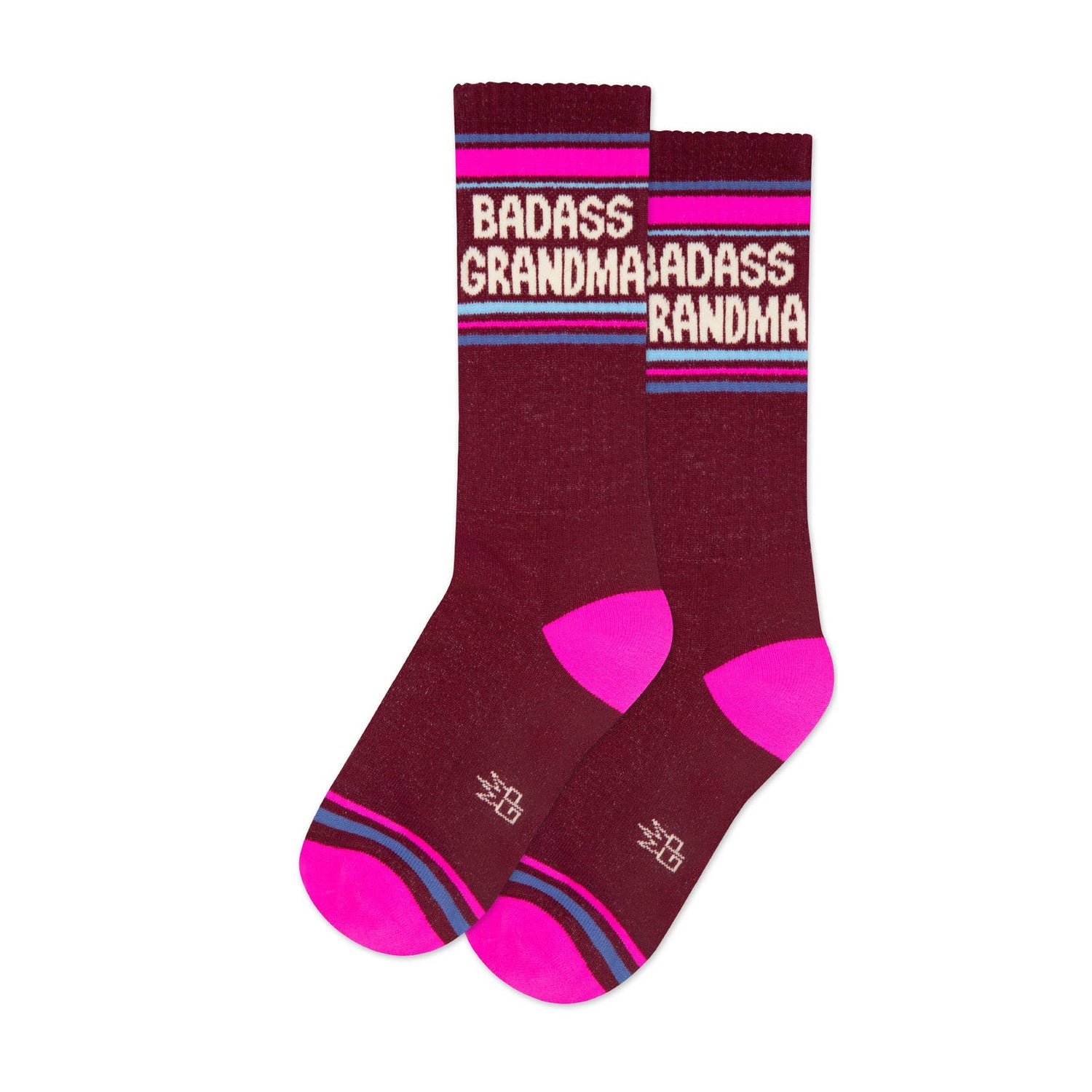 Gumball Poodle - Badass Grandma Gym Crew Socks - Jennie Dots