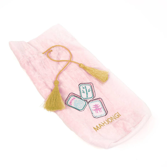 8 Oak Lane - Mahjong Embroidered Wine Bag - Jennie Dots
