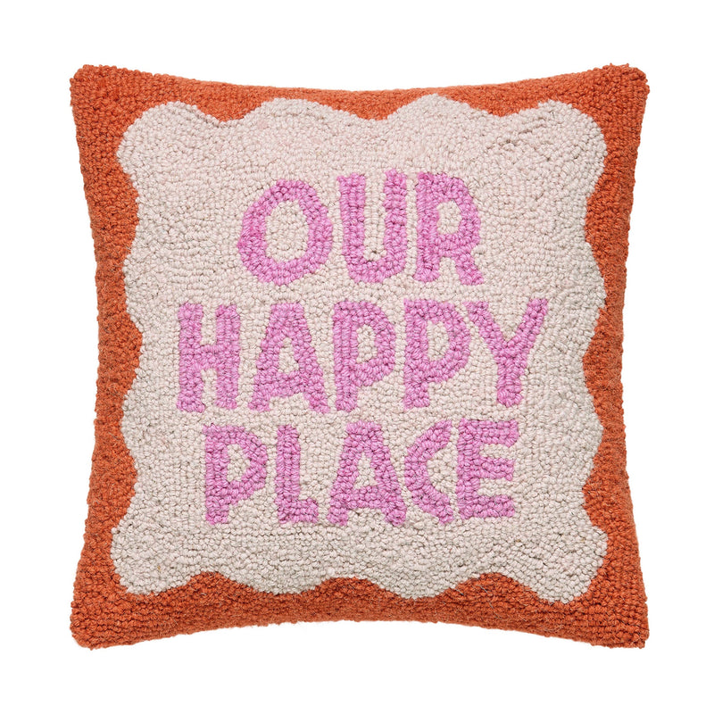 Peking Handicraft - Our Happy Place Hook Pillow
