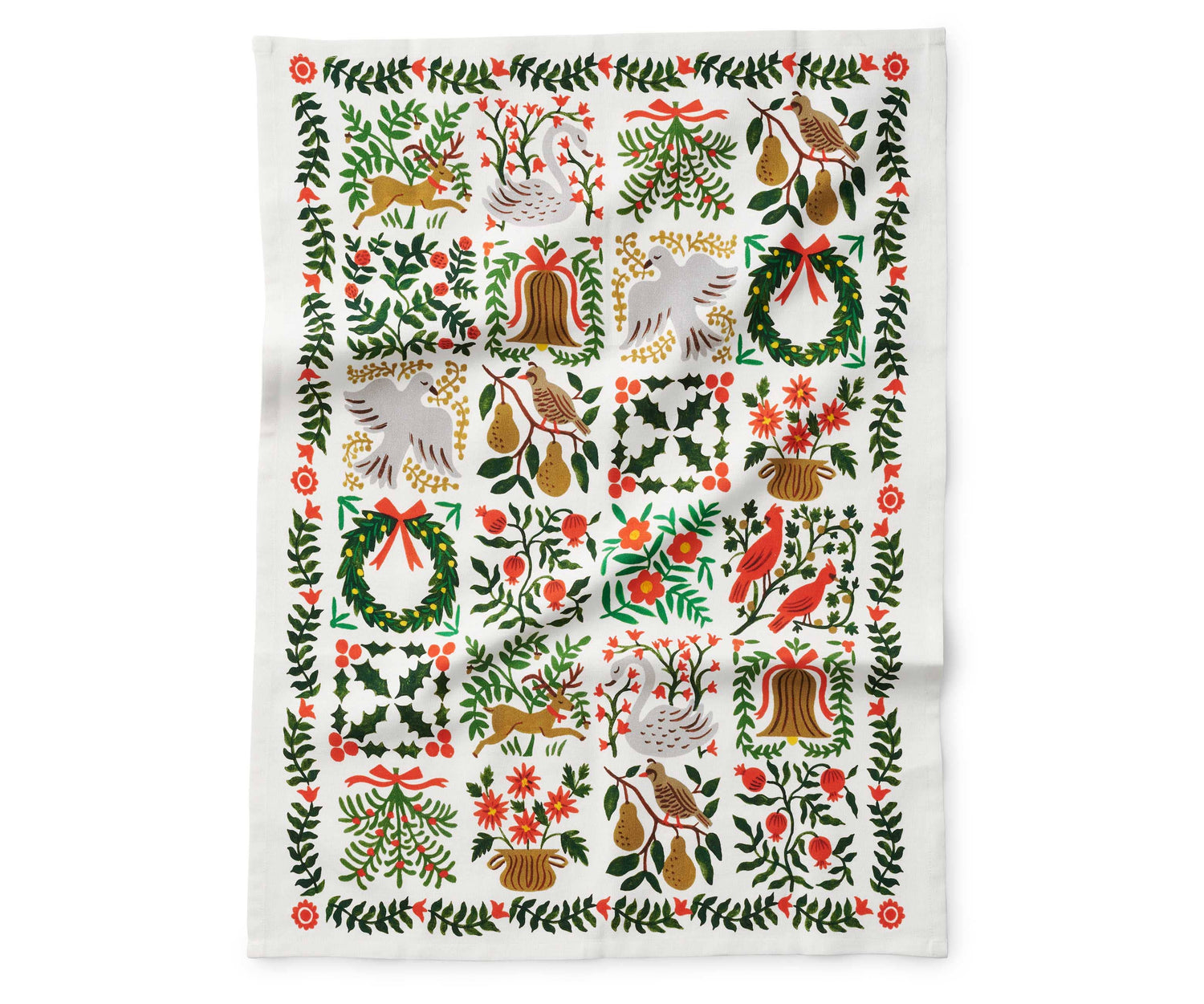 Rifle Paper Co. -Twelve Days of Christmas Tea Towel