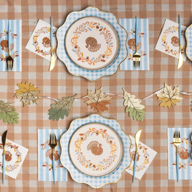 Bonjour Fête - Fall Foliage Turkey Cocktail Napkins (Set of 20)