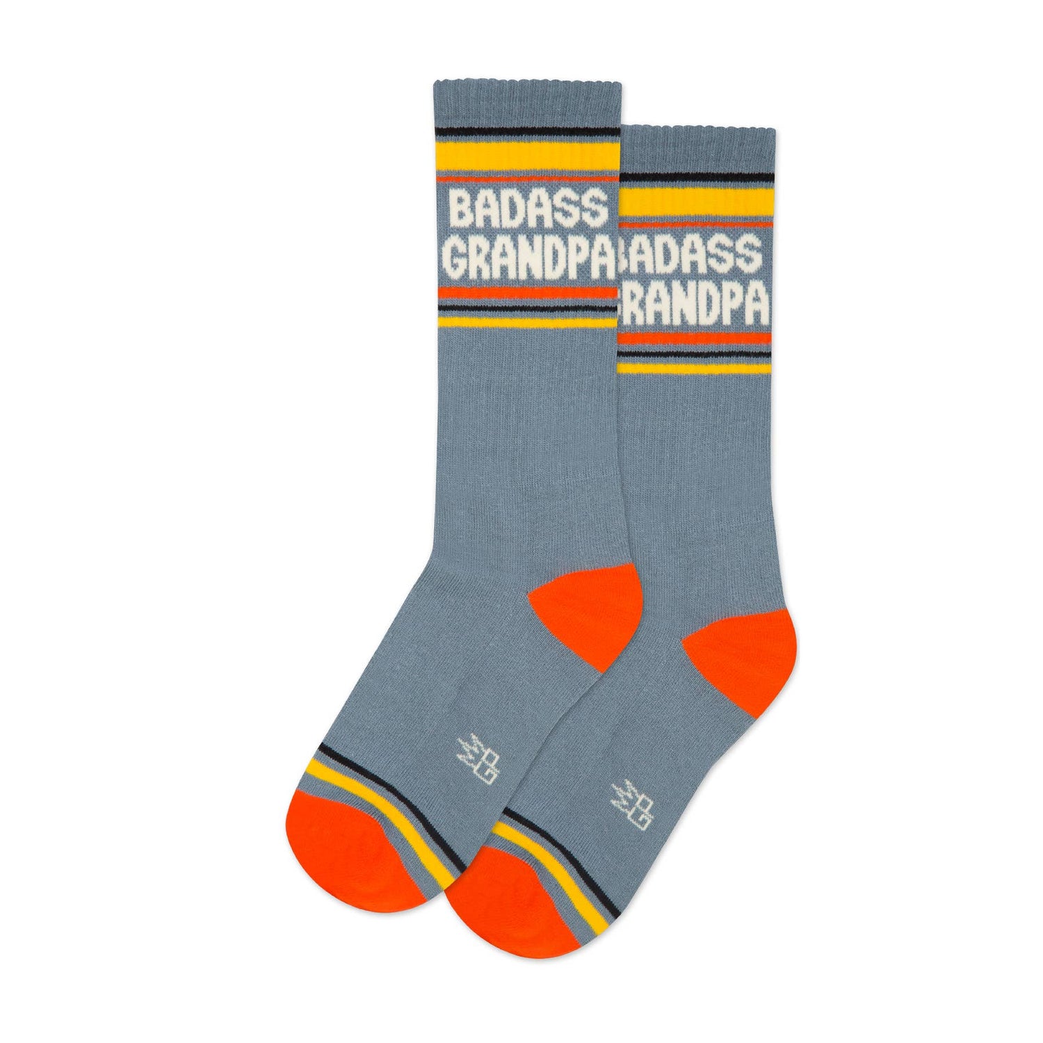 Gumball Poodle - Badass Grandpa Gym Crew Socks - Jennie Dots