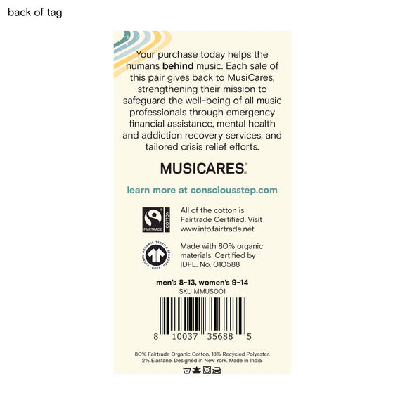 Socks that Support Music (Gray Music Notes) - Jennie Dots 