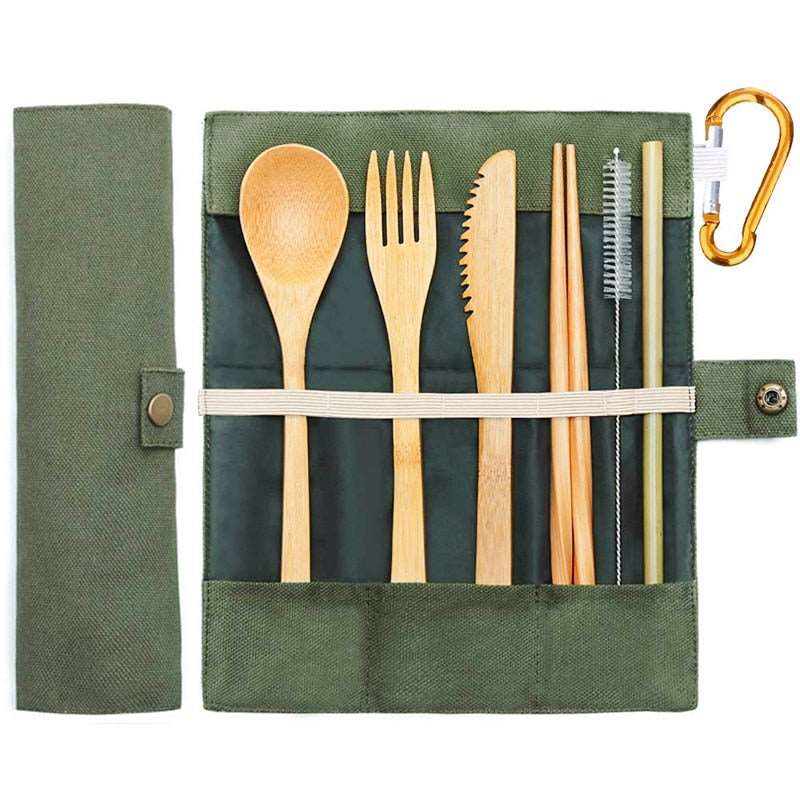 Travel Utensils -Sustainable Bamboo Cutlery Set