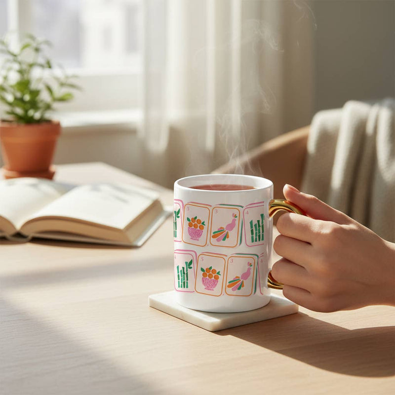 The Darling Effect - 11 oz Cozy Cute Ceramic Mug–Mahjong Tiles