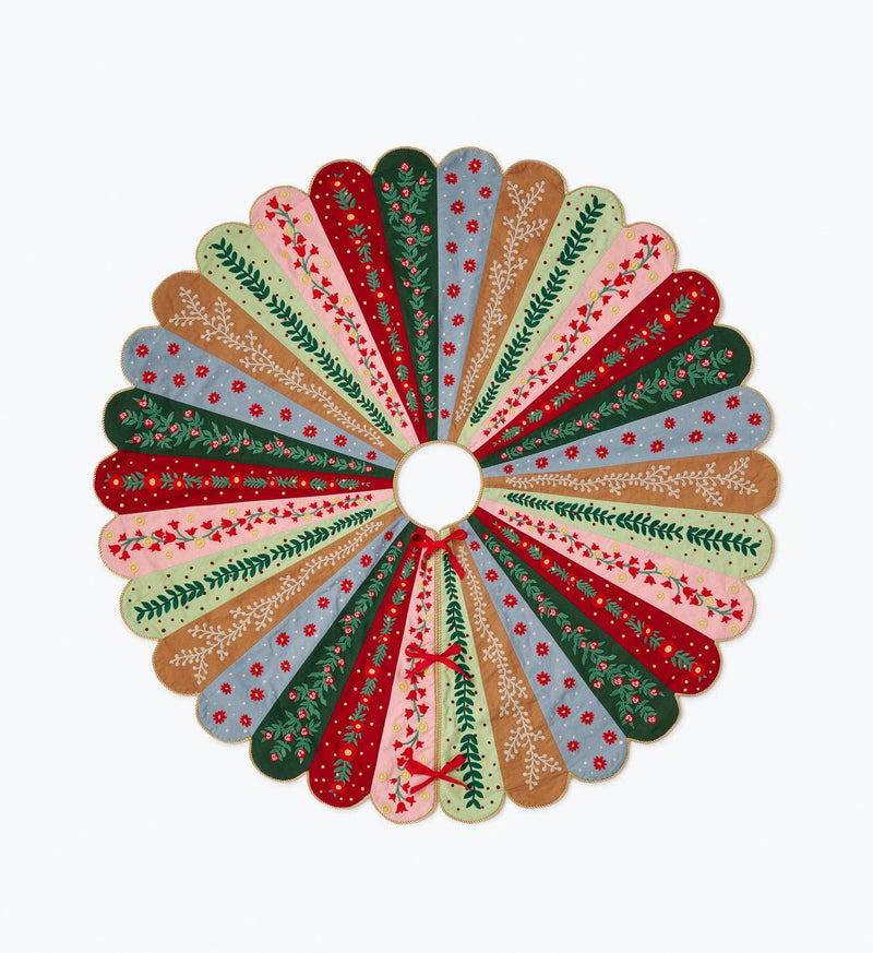 Rifle Paper Co. - Holly Jolly Embroidered Tree Skirt