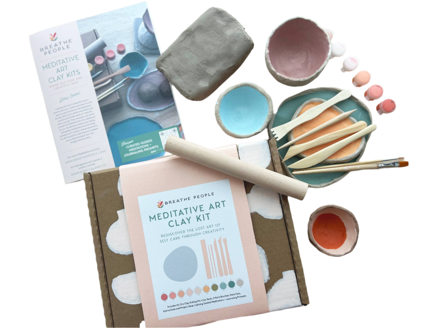 Meditative Art Clay Kit + Self-Care Meditations and Projects