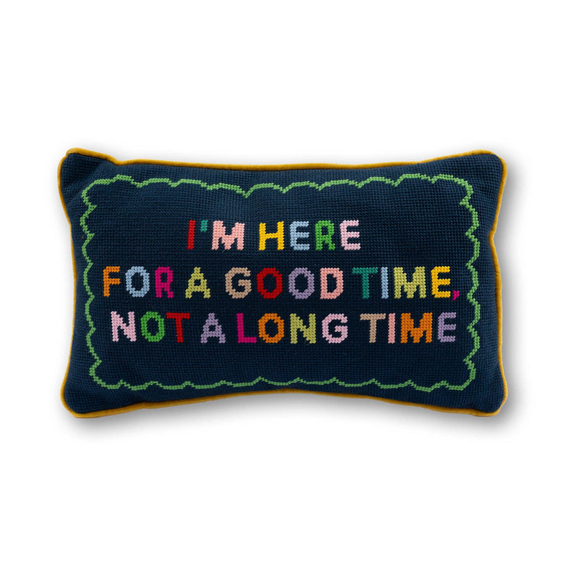 Furbish Studio - Good Time Needlepoint Pillow