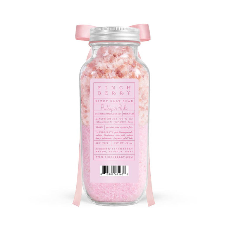 FinchBerry - Pretty in Pink Fizzy Salt Softening Bath Soak