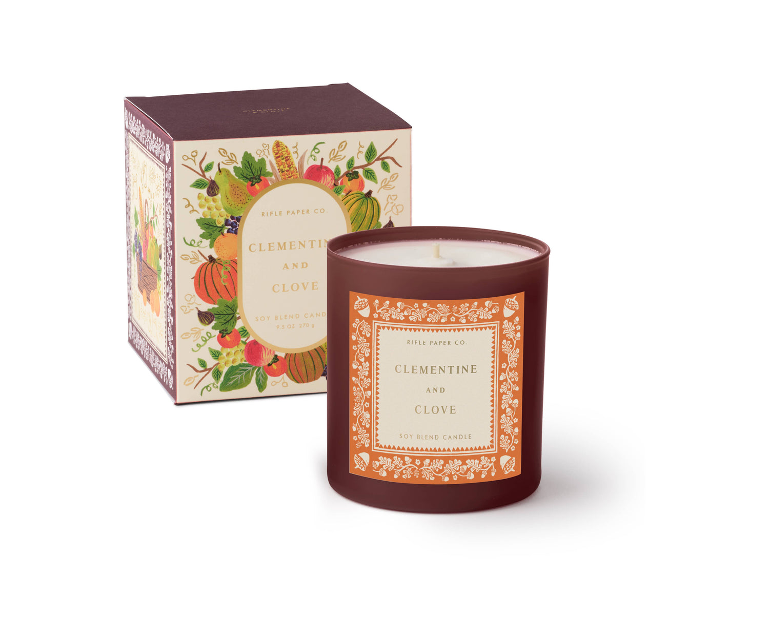 Rifle Paper Co. - Clementine & Clove 9 oz Glass Candle
