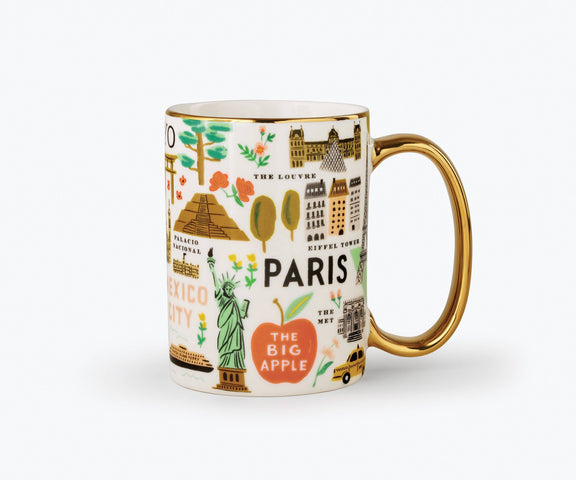 Rifle Paper Co. - Bon Voyage Porcelain Mug - Jennie Dots 