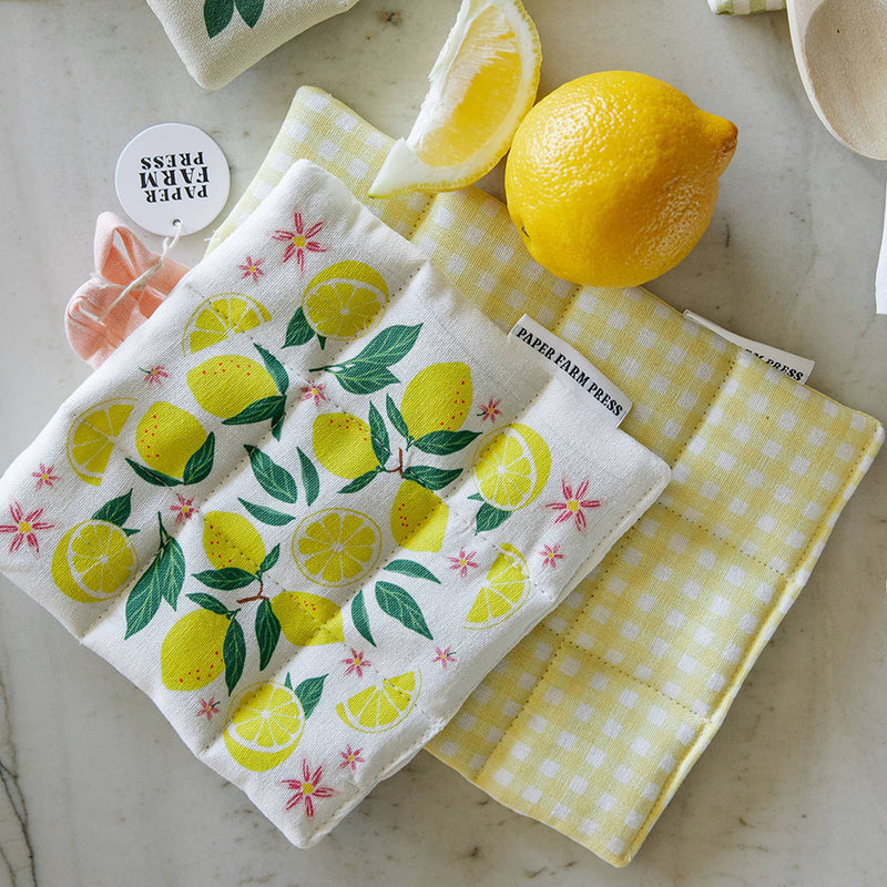 Paper Farm Press - Lemon Grove Pot Holder Set