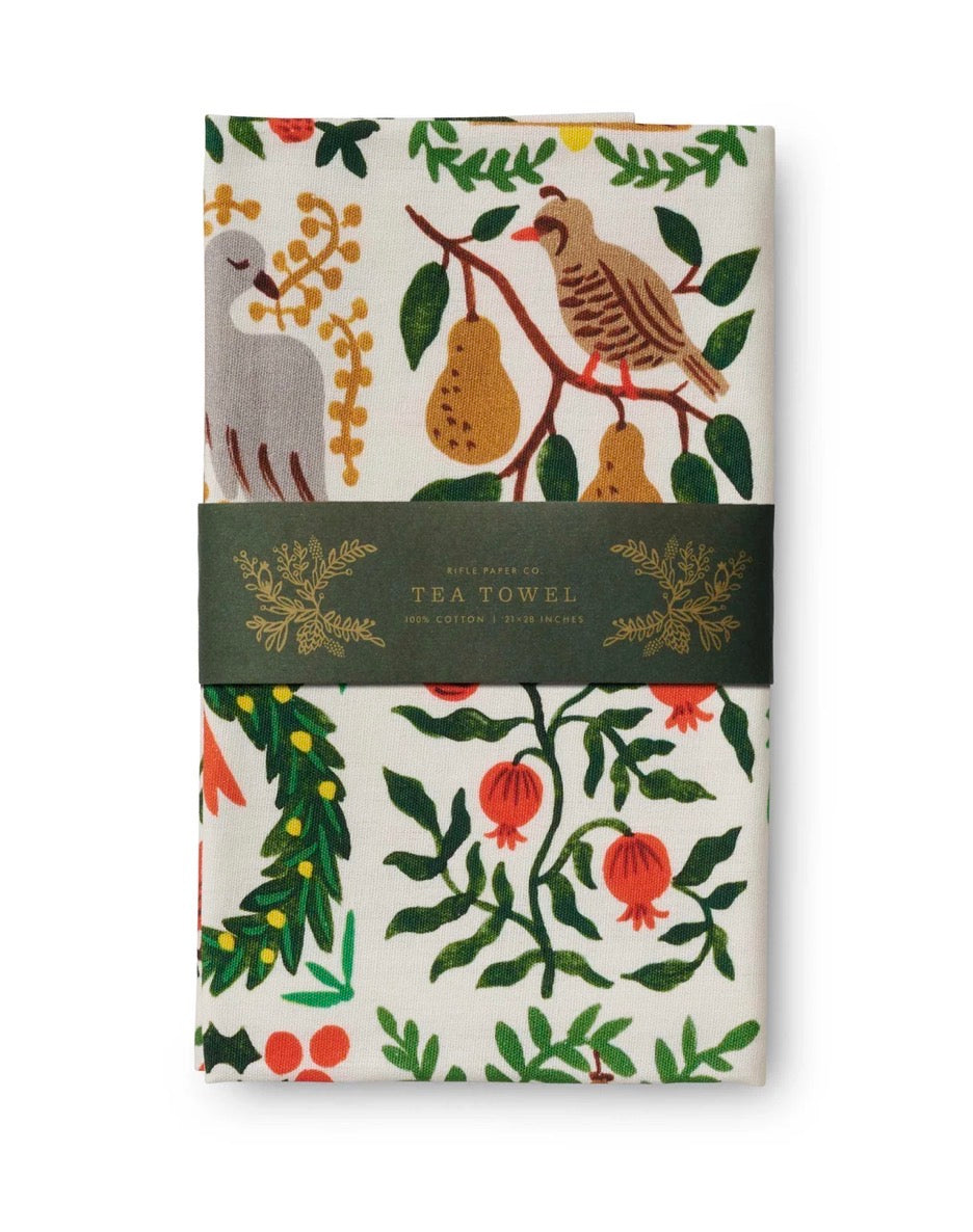 Rifle Paper Co. -Twelve Days of Christmas Tea Towel