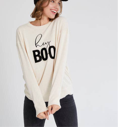 Shiraleah - HEY BOO CLASSIC SWEATSHIRT - Jennie Dots