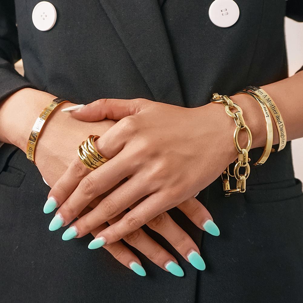 Gold Intertwined Statement Ring