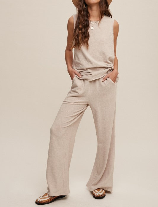 Soft Knit Tank and Sweat Pant Set