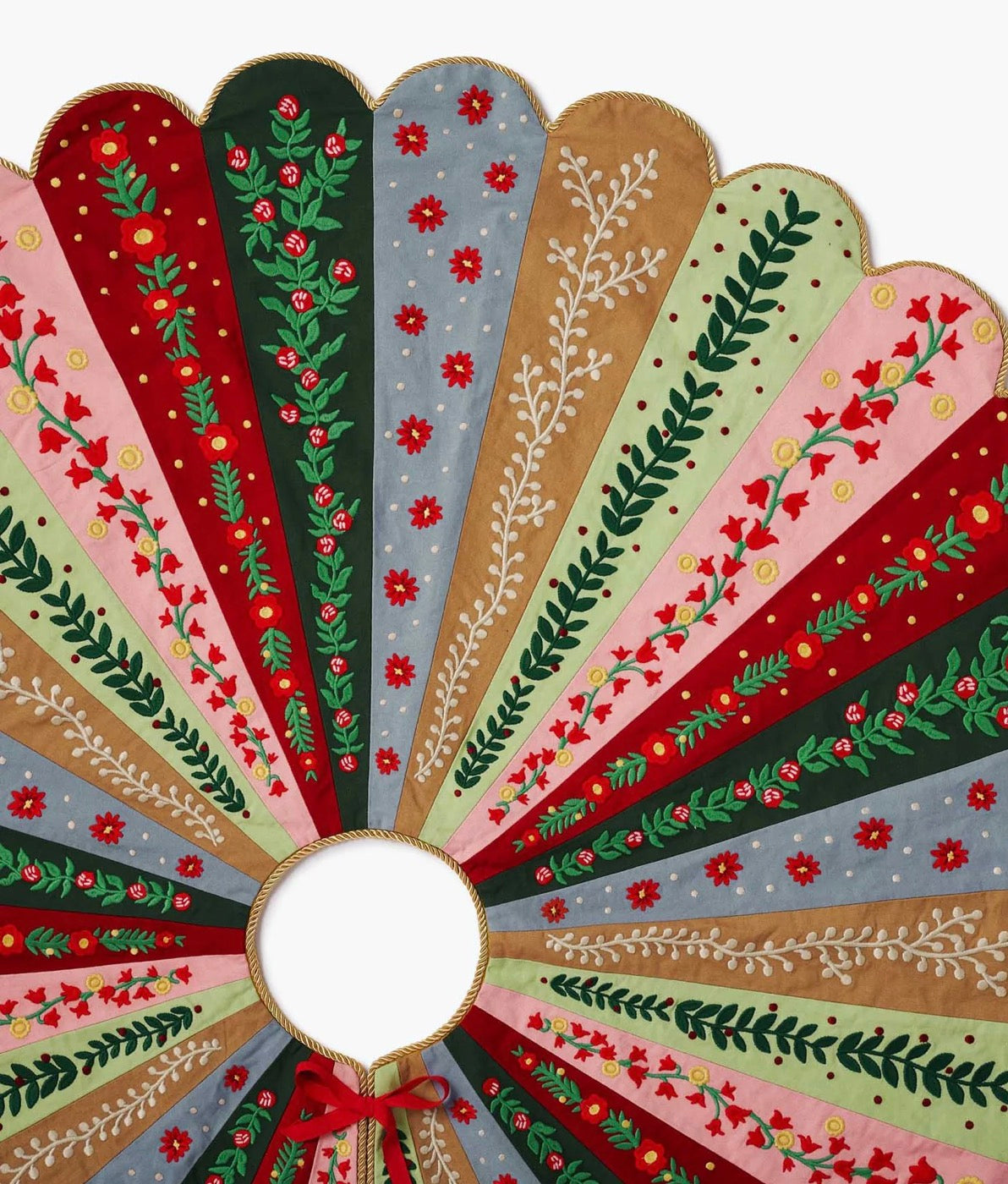 Rifle Paper Co. - Holly Jolly Embroidered Tree Skirt