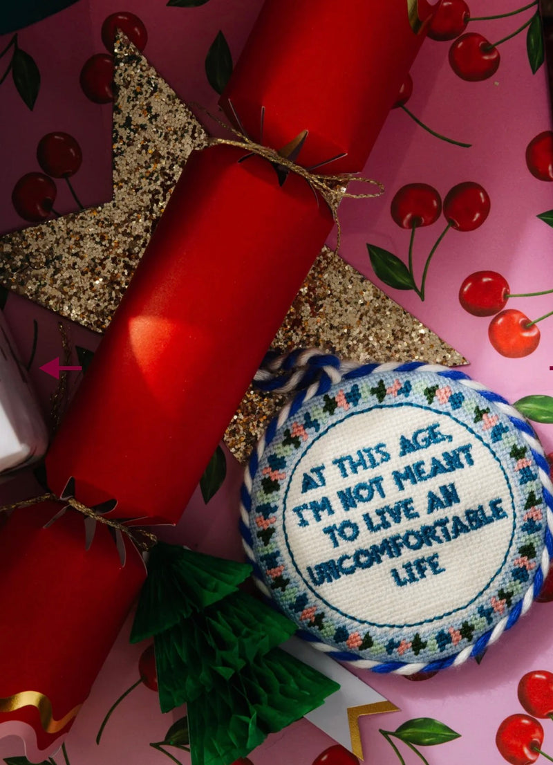 Furbish Studio - Needlepoint Ornament - Uncomfortable Life