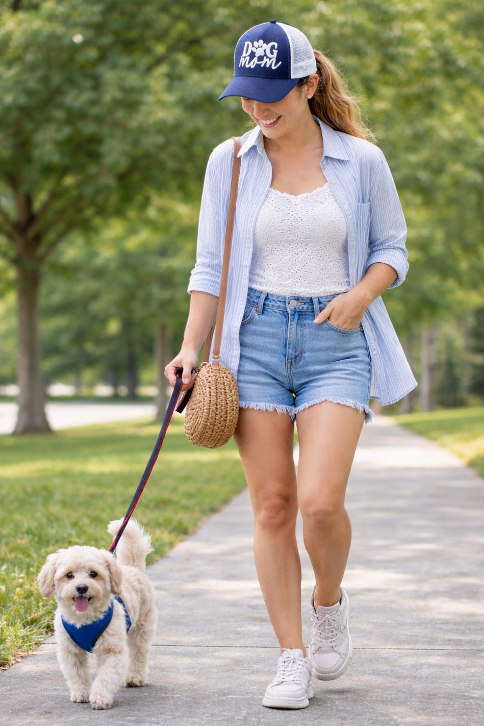 "Dog Mom” Trucker Hat - Jennie Dots 