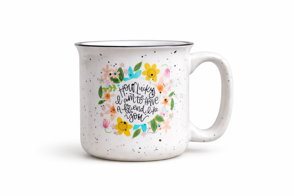 How Lucky I Am to Have a Friend Like You Mug - Jennie Dots 