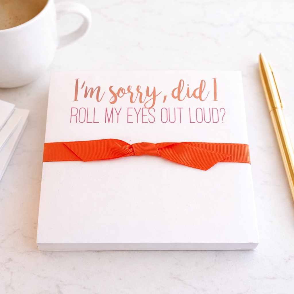 I Am Sorry Did I Roll My Eyes Out Loud Luxe Notepad