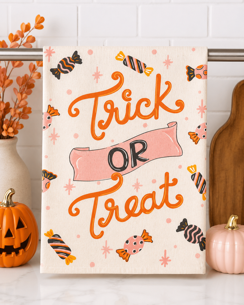 Trick Or Treat Kitchen Towel