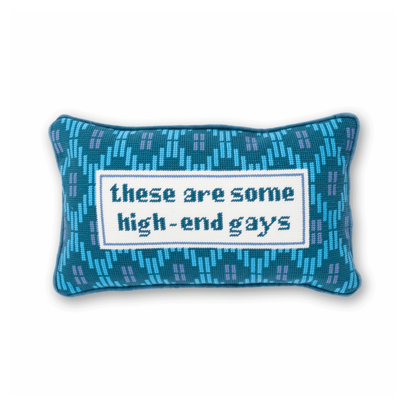 Furbish Studio - High-End Gays Needlepoint Pillow