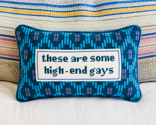 Furbish Studio - High-End Gays Needlepoint Pillow