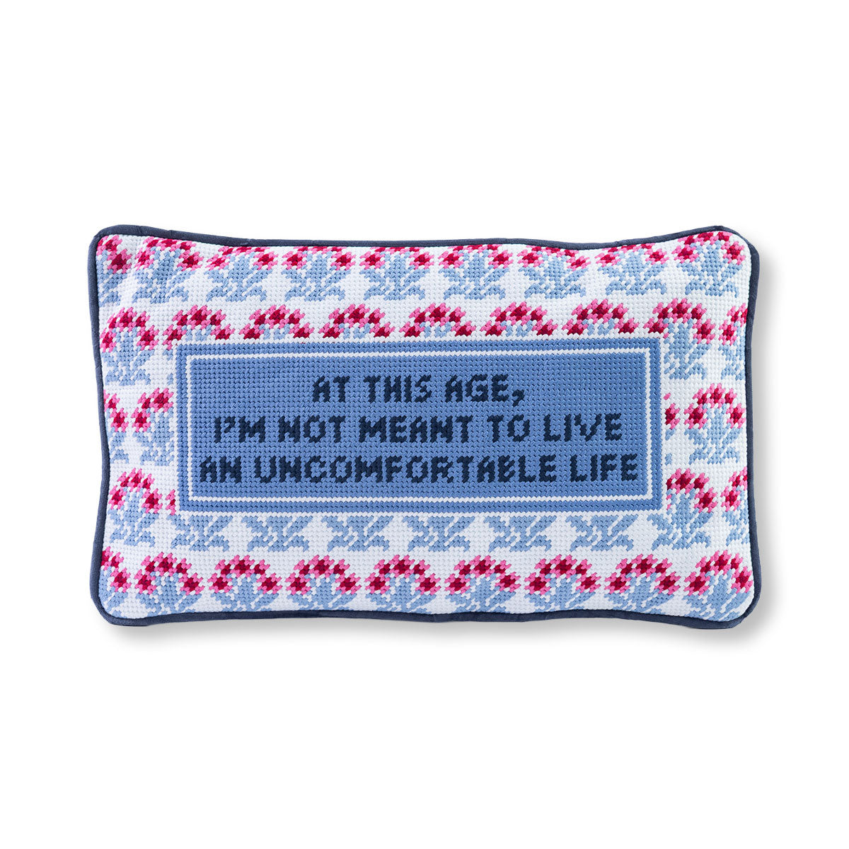 Uncomfortable Needlepoint Pillow - Jennie Dots 