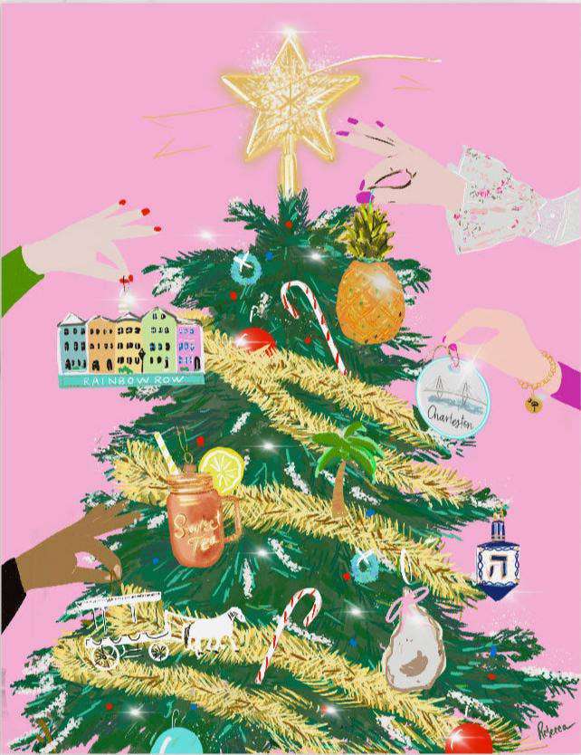 A VERY MERRY CHRISTMAS - Note Card (Set of 3) - Jennie Dots