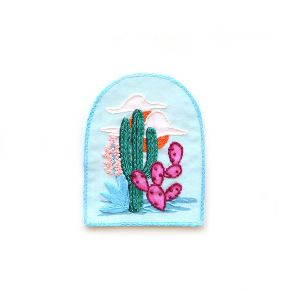 DIY Kit: Cactus Embroidery Patch Kit - Jennie Dots 