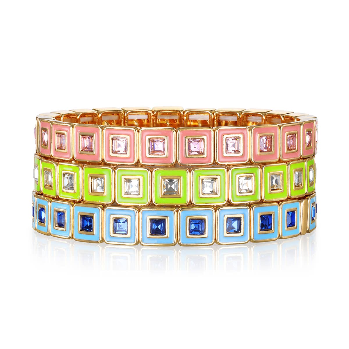 Amelia Rose Jewelry - Athens Bracelet-Blue - Jennie Dots