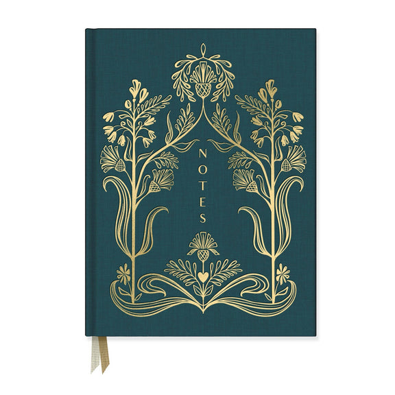 Good Juju Ink - Golden Thistle Bookcloth Hardcover Notebook - Jennie Dots
