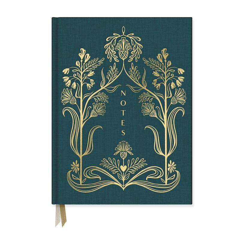 Good Juju Ink - Golden Thistle Bookcloth Hardcover Notebook - Jennie Dots