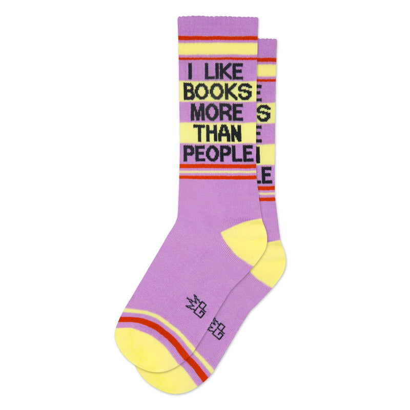 Gumball Poodle - I Like Books More Than People Gym Crew Socks