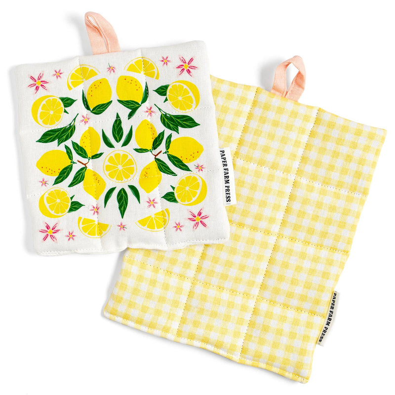Paper Farm Press - Lemon Grove Pot Holder Set