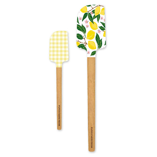 Paper Farm Press - Lemon Grove Silicone Kitchen Spatulas - Set of 2